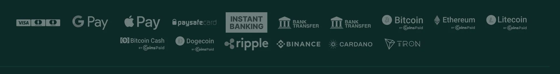 Betaalmethoden van Royalen, van Google Pay tot crypto